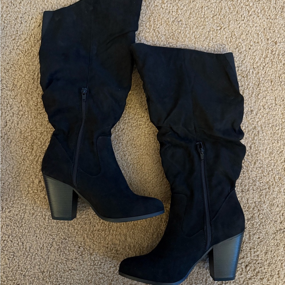 Rampage Black Heeled Boots